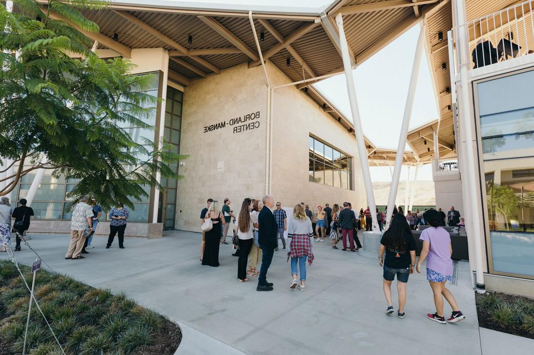 People gathered outside of the BMC for the open hourse